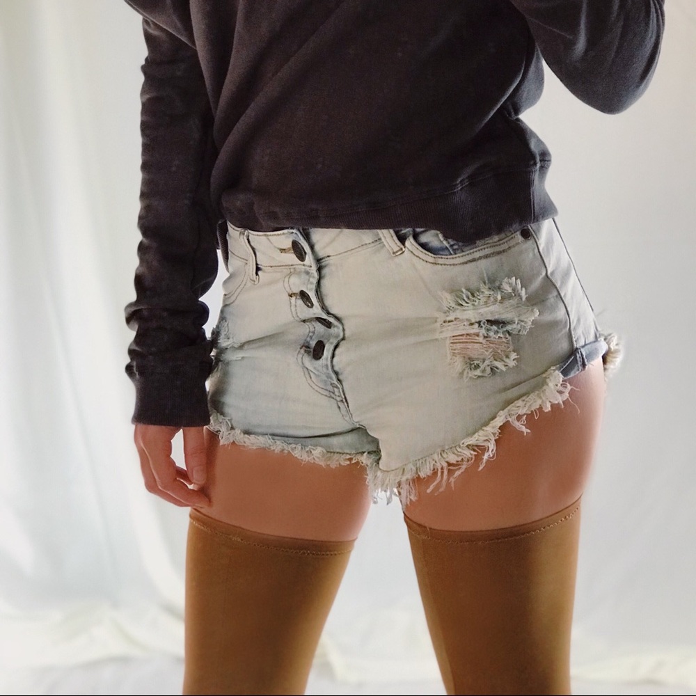 “COLE” Buffed Denim Shorts